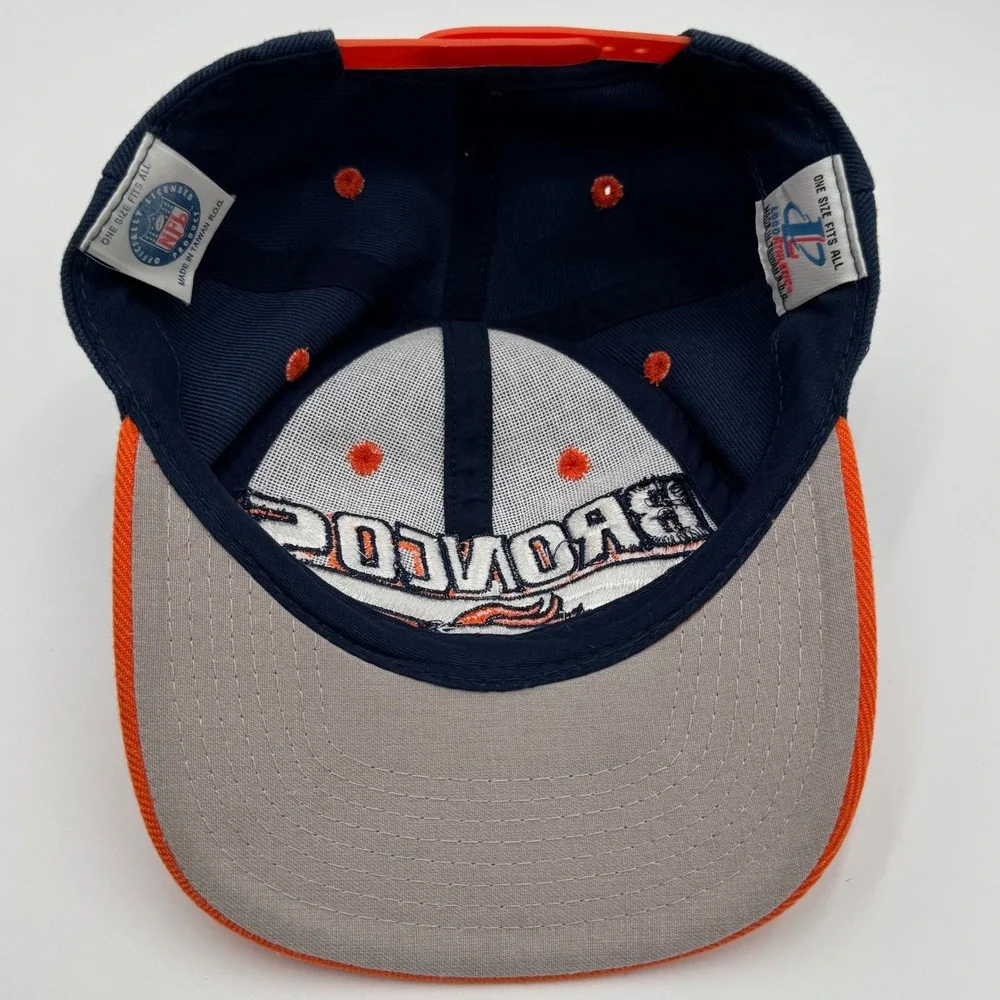 Denver Broncos NFL Hat Logo Athletic Baseball Cap Orange Blue Snapback‎ OSFA Vtg